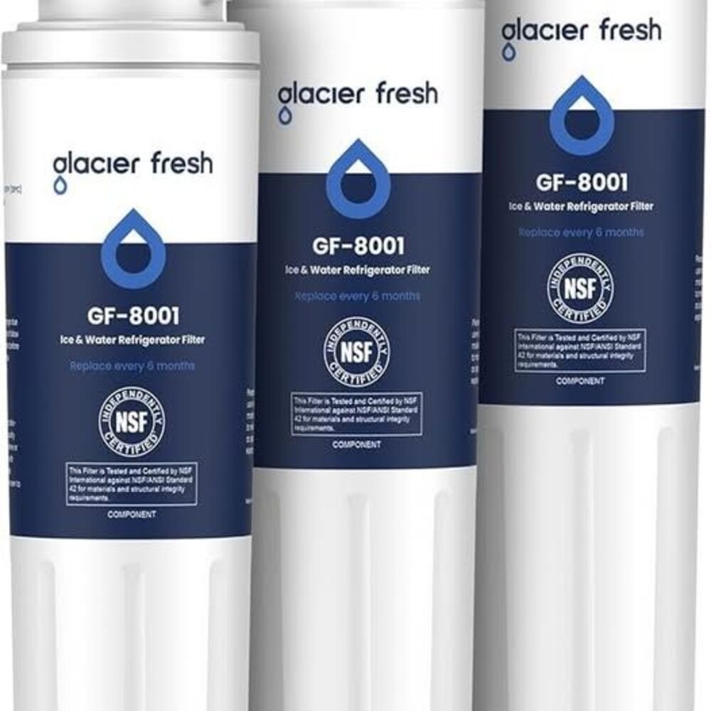 GLACIER FRESH UKF8001 Compatible with Whirlpool Refrigerator Water Filter 4